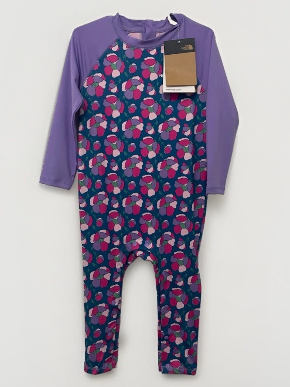The North Face Amphibius Sun Rash Guard  Swimsuit Baby Girls 18-24 Months New